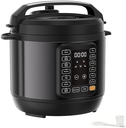 Black electric pressure cooker 8 quart