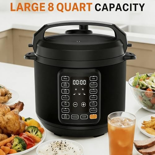 Black electric pressure cooker 8 quart — photo 4