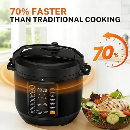 Black electric pressure cooker 8 quart — photo 5