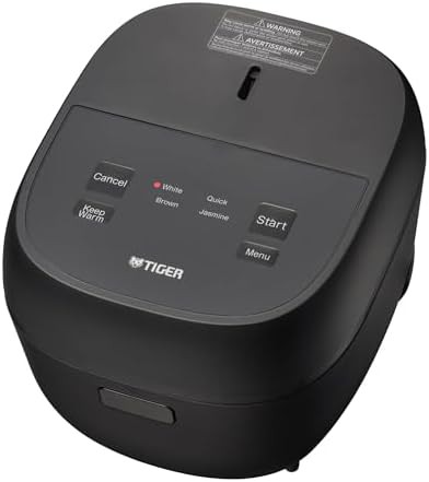 Black 5.5 cup micom rice cooker with timer