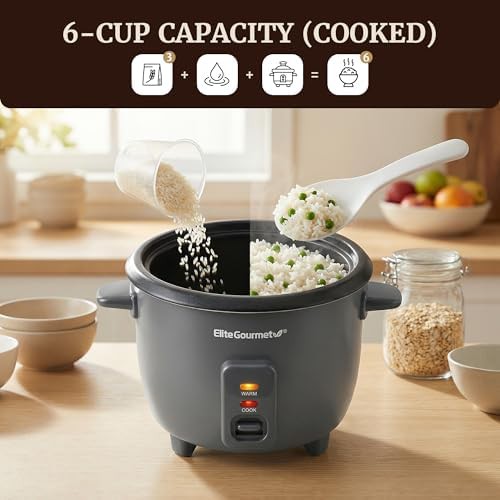 Gray ceramic rice cooker with nonstick coating — photo 4