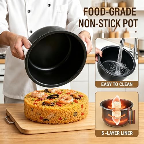 Large commercial stainless steel rice cooker — photo 5