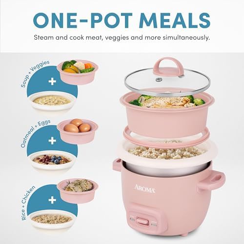 Mini three cup ceramic white cooker — photo 3