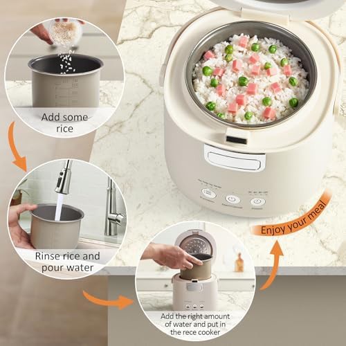 Compact small rice cooker for two cups uncooked — photo 5