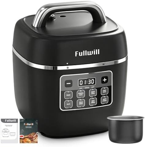 Three quart lite pressure cooker with ceramic pot