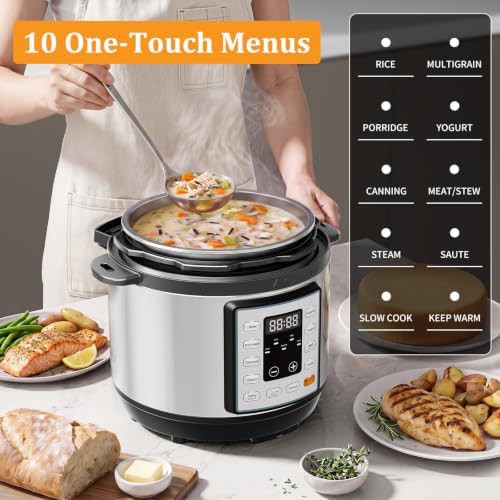 Stainless steel three quart pressure cooker — photo 3