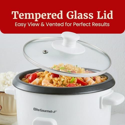 White rice cooker and steamer with nonstick pot — photo 3