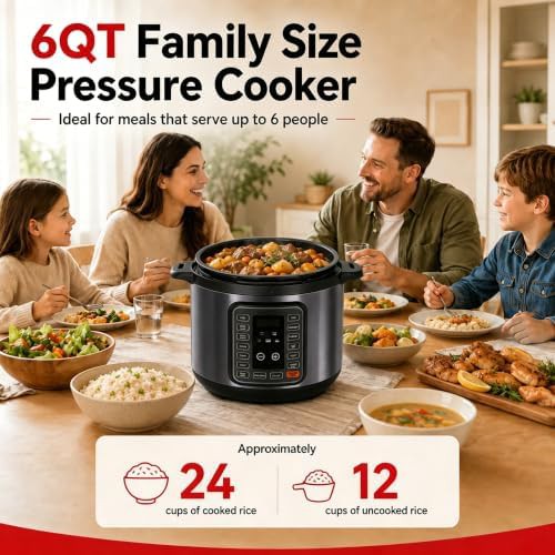 Black six quart nonstick multi cooker — photo 4