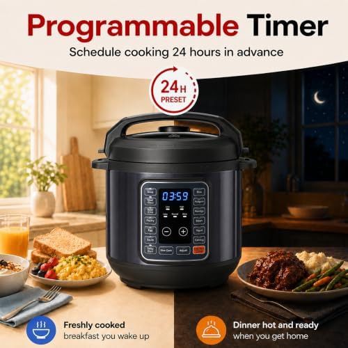 Black six quart nonstick multi cooker — photo 5