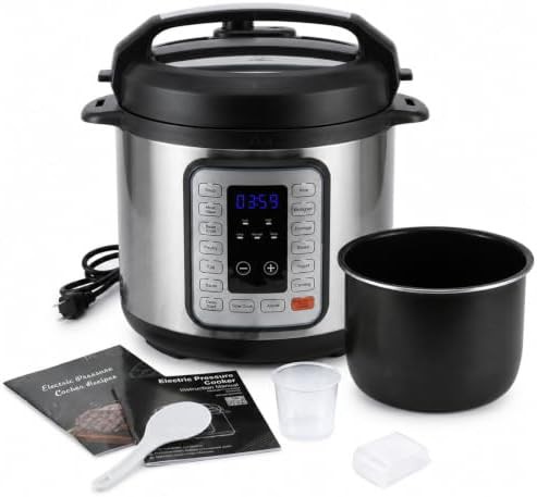 Silver eight quart nonstick pressure cooker