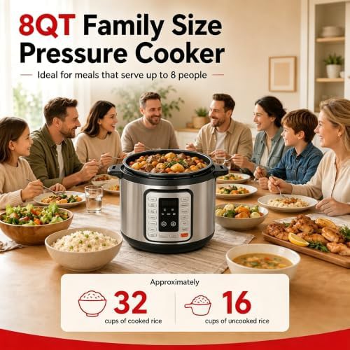 Silver eight quart nonstick pressure cooker — photo 4