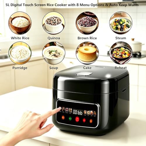 Digital eight function cooker with steamer basket — photo 5