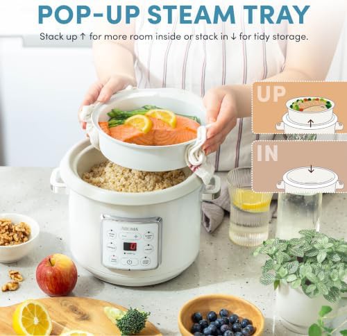 Digital ceramic eight cup rice cooker and steamer — photo 4