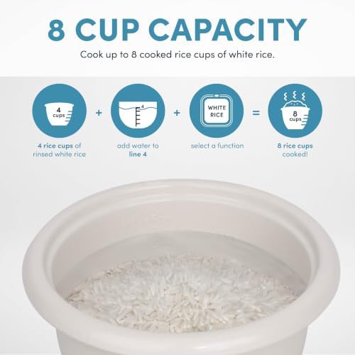 Digital ceramic eight cup rice cooker and steamer — photo 5